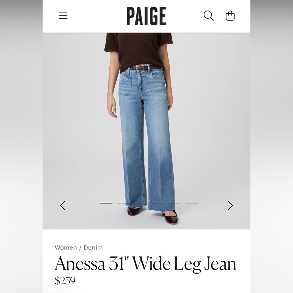 NWOT - PAIGE Women's Anessa Jeans - Size 31 | 31” Inseam - Picture 5 of 12